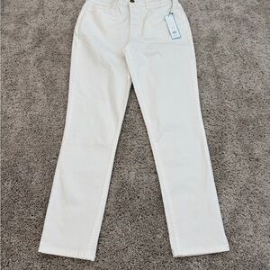 NWT Draper James RSVP White High Waisted Relaxed Skinny Pants Size 8
